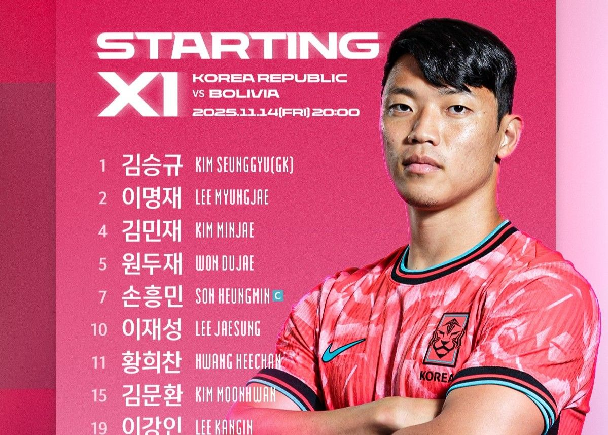 首次在韩国vs玻利维亚发布：由黄喜灿、李在成领衔的孙兴？