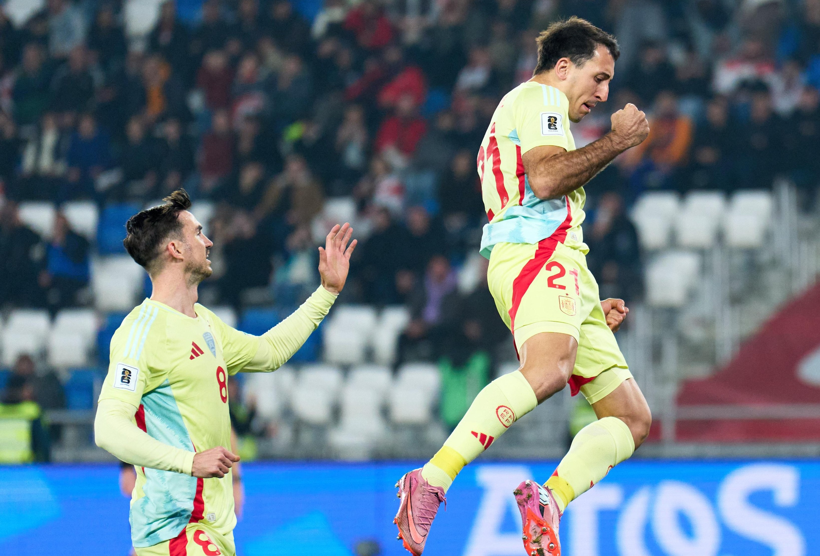 4-0击败格鲁吉亚，西班牙连续30场不败创队历史纪录。