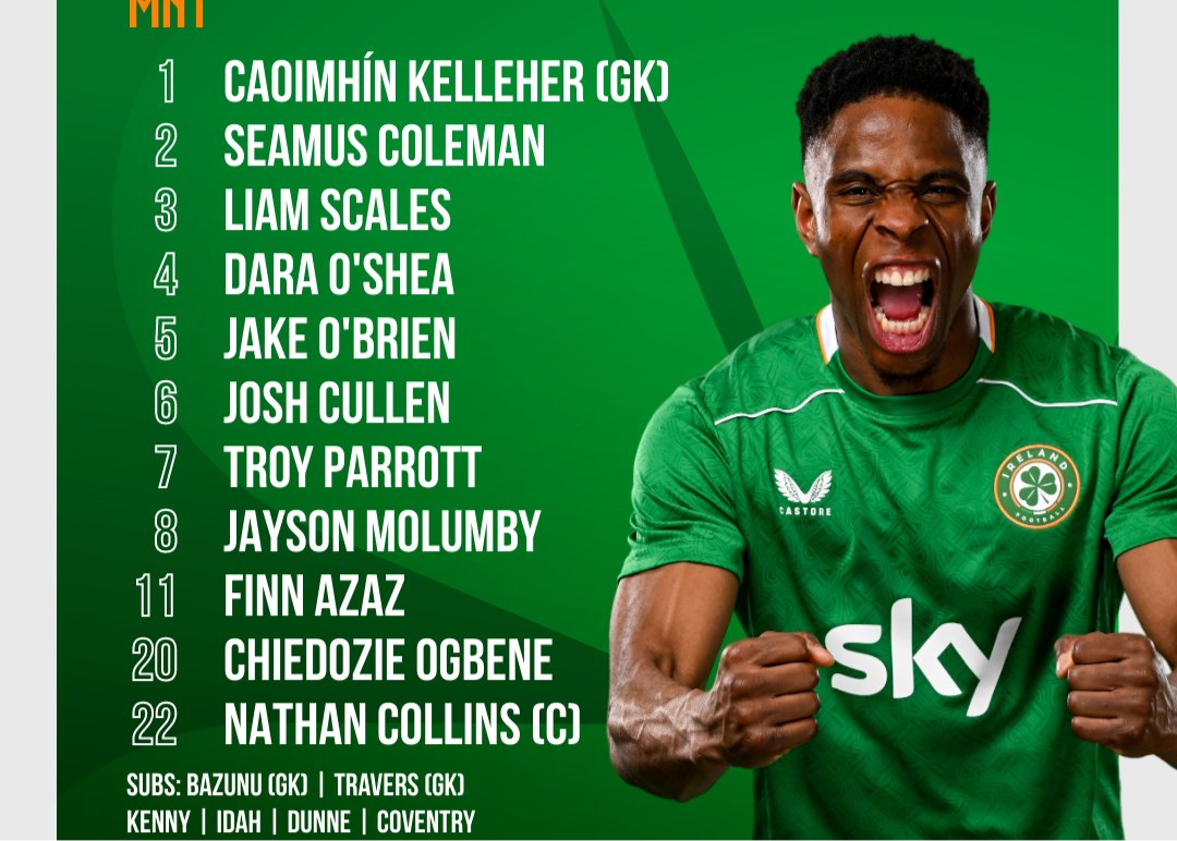 爱尔兰首发匈牙利vs：索博斯洛伊在列，奥布莱恩出战