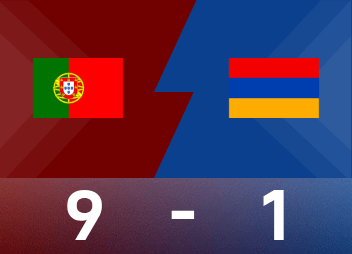 世界欧洲预战报告：内维斯，B费戴帽子，葡萄牙9-1大胜世界杯