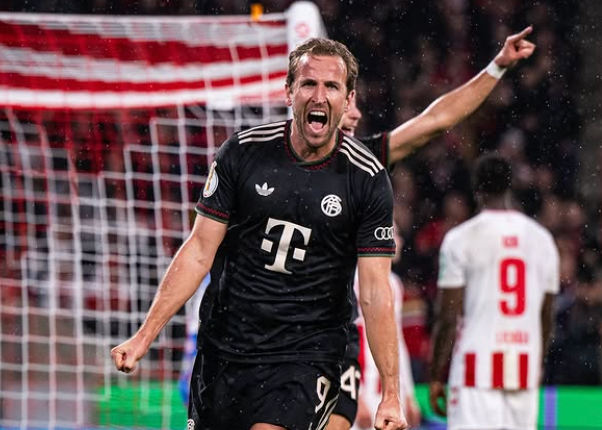 凯恩战柏林联队全场数据：4次射门1球，87%的传球成功率